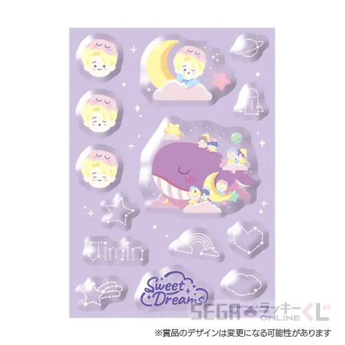 F賞-5 ステッカーセット “Ｊｉｍｉｎ”[台紙サイズ　A6]