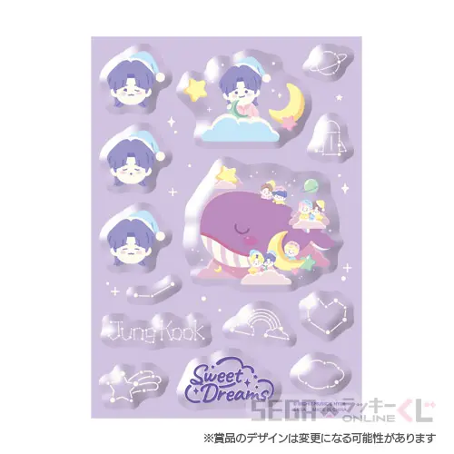 F賞-7 ステッカーセット “Ｊｕｎｇ Ｋｏｏｋ”[台紙サイズ　A6]