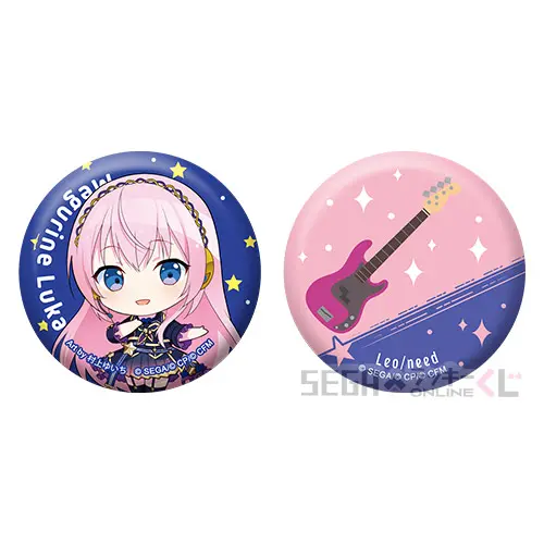 E賞-5 缶バッジセット “教室のセカイの巡音ルカ”[全長約5.6cm]