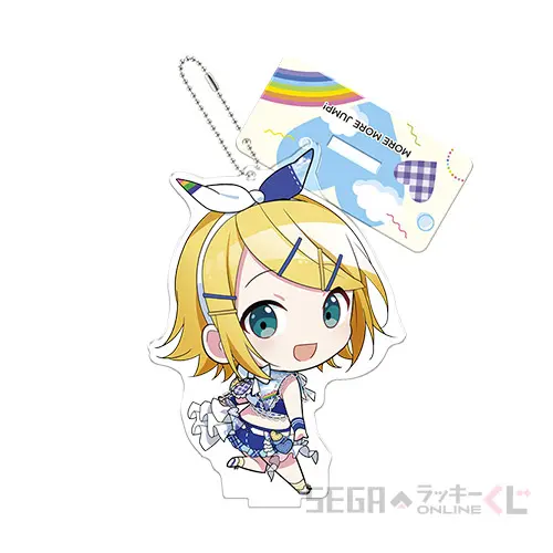 D賞-11 アクリルスタンドキーチェーン “ステージのセカイの鏡音リン”[全長約8×10cm]