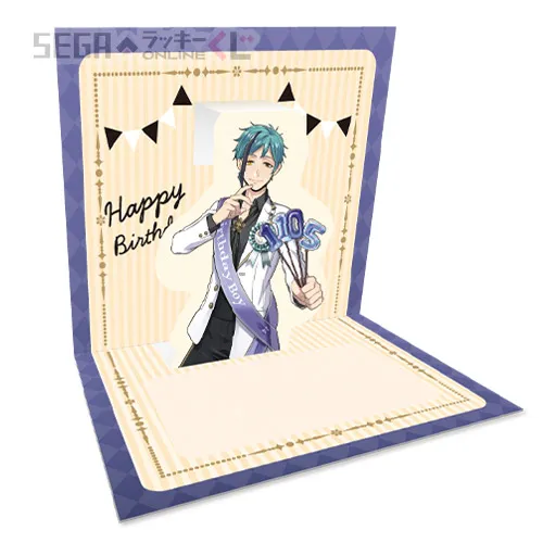 D賞-3 ポップアップバースデーカード フロイド・リーチ [カード:約9×7.4cm 封筒:約8×10.5cm]
