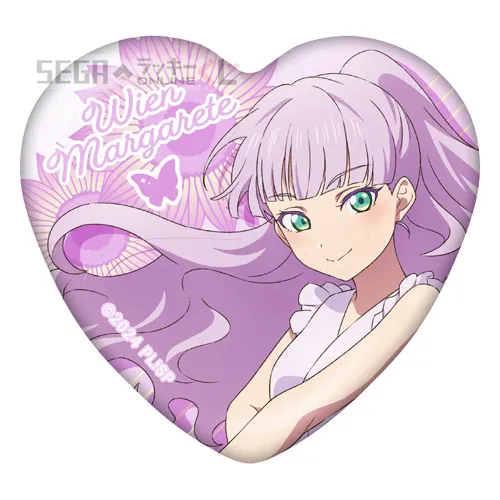 F賞-10 ハート缶バッジ ウィーン・マルガレーテ [約W6×H5cm]