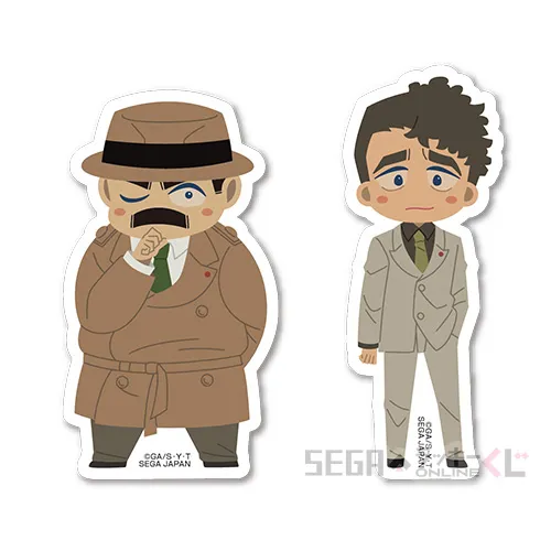 G賞-5 ステッカーセット 目暮十三＆白鳥任三郎 [約4.5～7cm×2.5～3.5cm]
