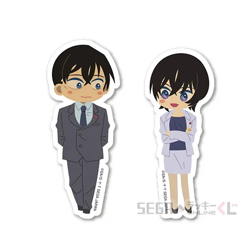 G賞-6 ステッカーセット 高木渉＆佐藤美和子 [約4.5～7cm×2.5～3.5cm]