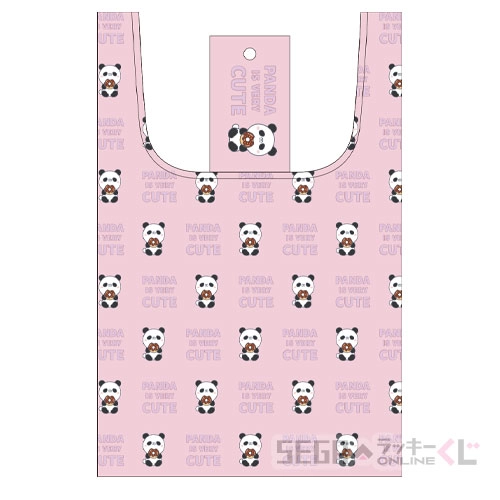 B賞-3 エコバッグ パンダ [約W38cm×H38cm（持ち手部分込み約H55cm）]