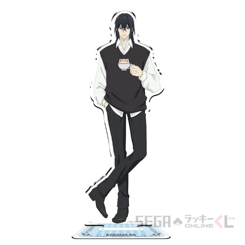 C賞-3 アクリルスタンド ブラック [本体：約W4.9cm～6.9cm×H6.7cm～14.8cm　台座：約W4.5cm～5cm×D4cm]