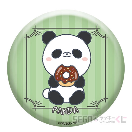 F賞-10 缶バッジ パンダB [約7.5cm]