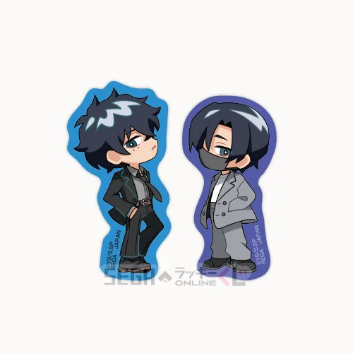 F賞-11 ステッカーセット 勢羽 夏生＆勢羽 真冬 GLITCH GUM GUM 全長約8～9cm
