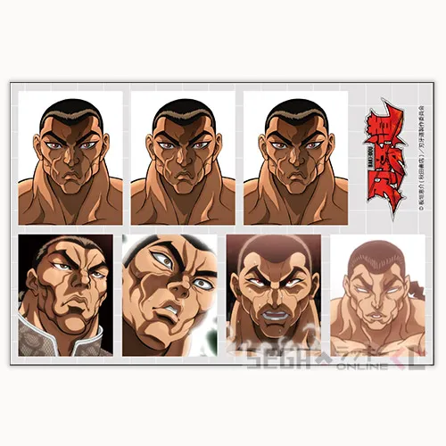 E賞-4 証明写真風ステッカー 烈海王 全長約15cm